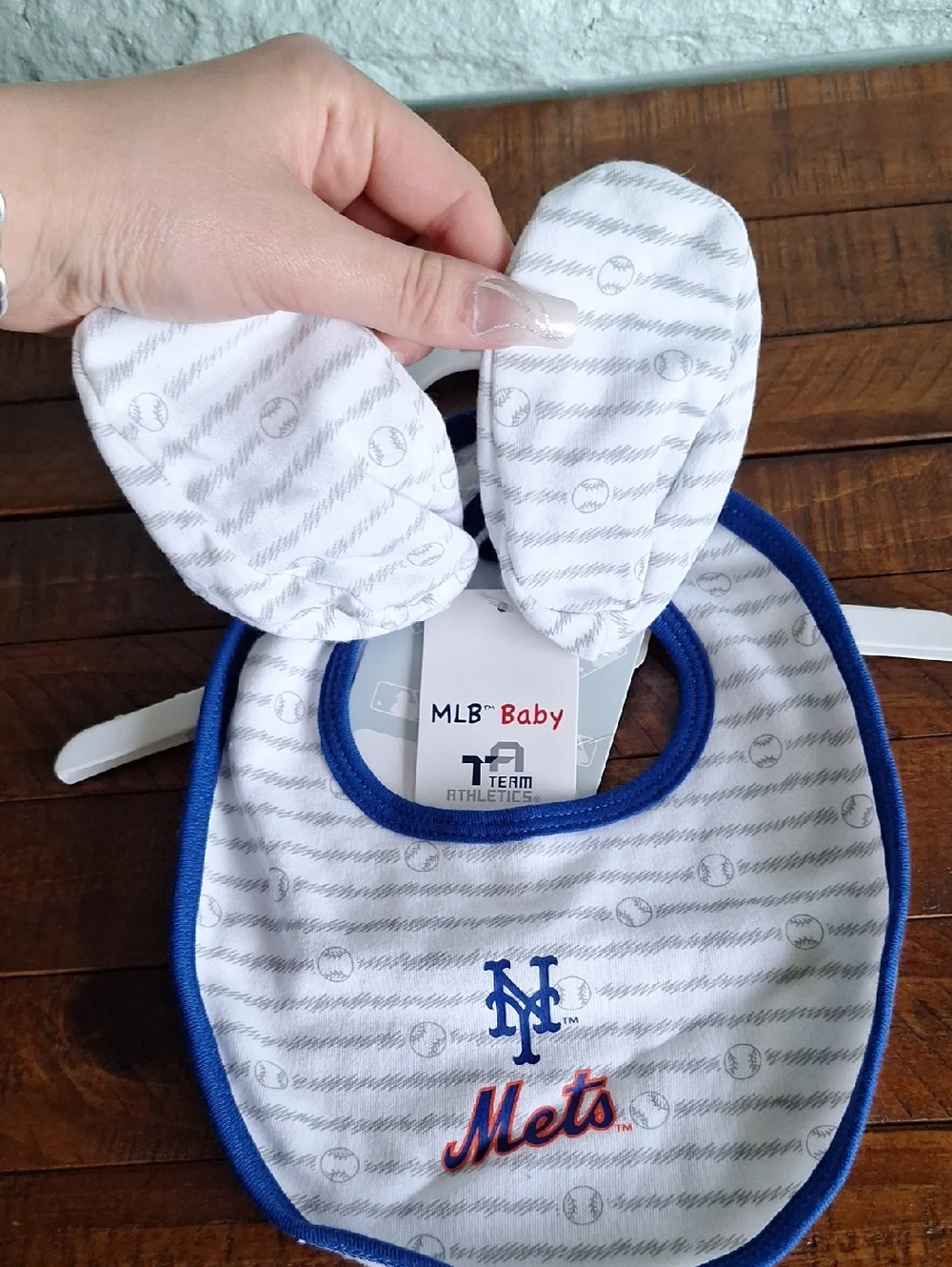 Nwt Mlb New York Mets Baby Bib And Footie Set Size Newborn